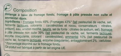 Fromages râpés - Ingrédients