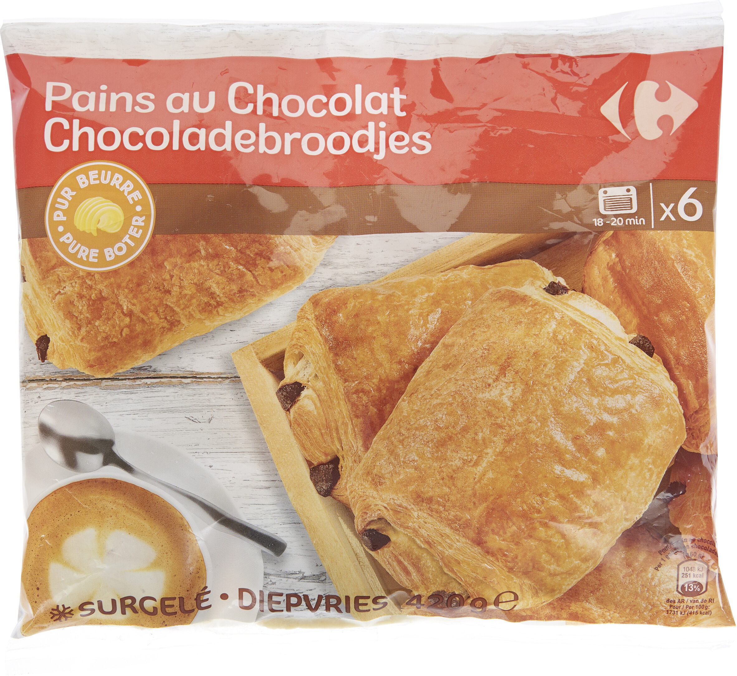 6 pains au chocolat pur beurre - Product - fr