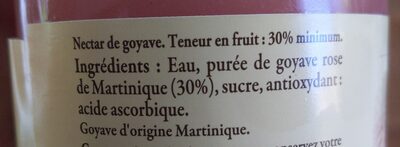 Goyave rose de Martinique - Ingredienser - fr