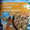 Salade de thon aux lentilles sauce agrumes - Produit