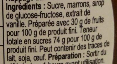 Squiiiz marron - Ingredients - fr