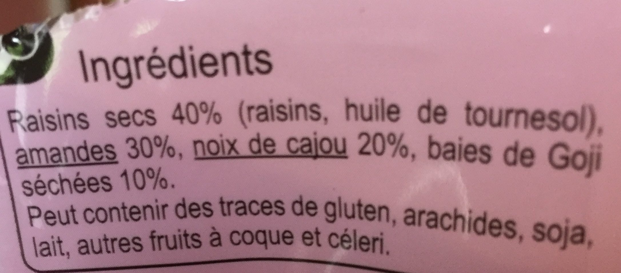 Nature of nuts - Ingredienti - fr