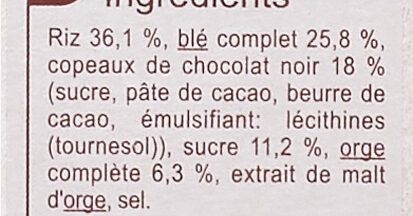Stylesse Chocolat Noir - Ingredients - fr