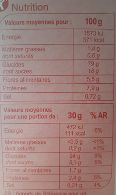 Stylesse fruits rouges - Información nutricional - fr