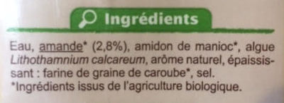 Almond Milk, Unsweetened - Ingrediënten - fr