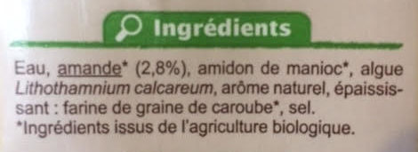 Almond Milk, Unsweetened - Ingredients - fr
