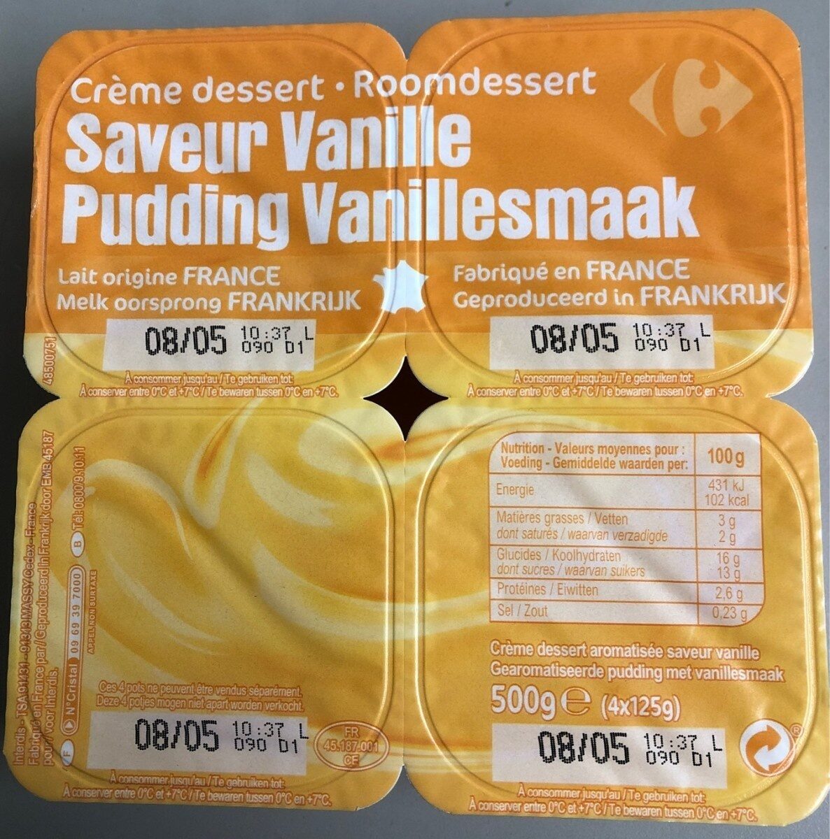 Creme dessert saveur vanille - Produit