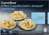 8 mini coquilles Saint Jacques apéritives - Product