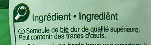 Penne Rigate - Ingredienti - fr