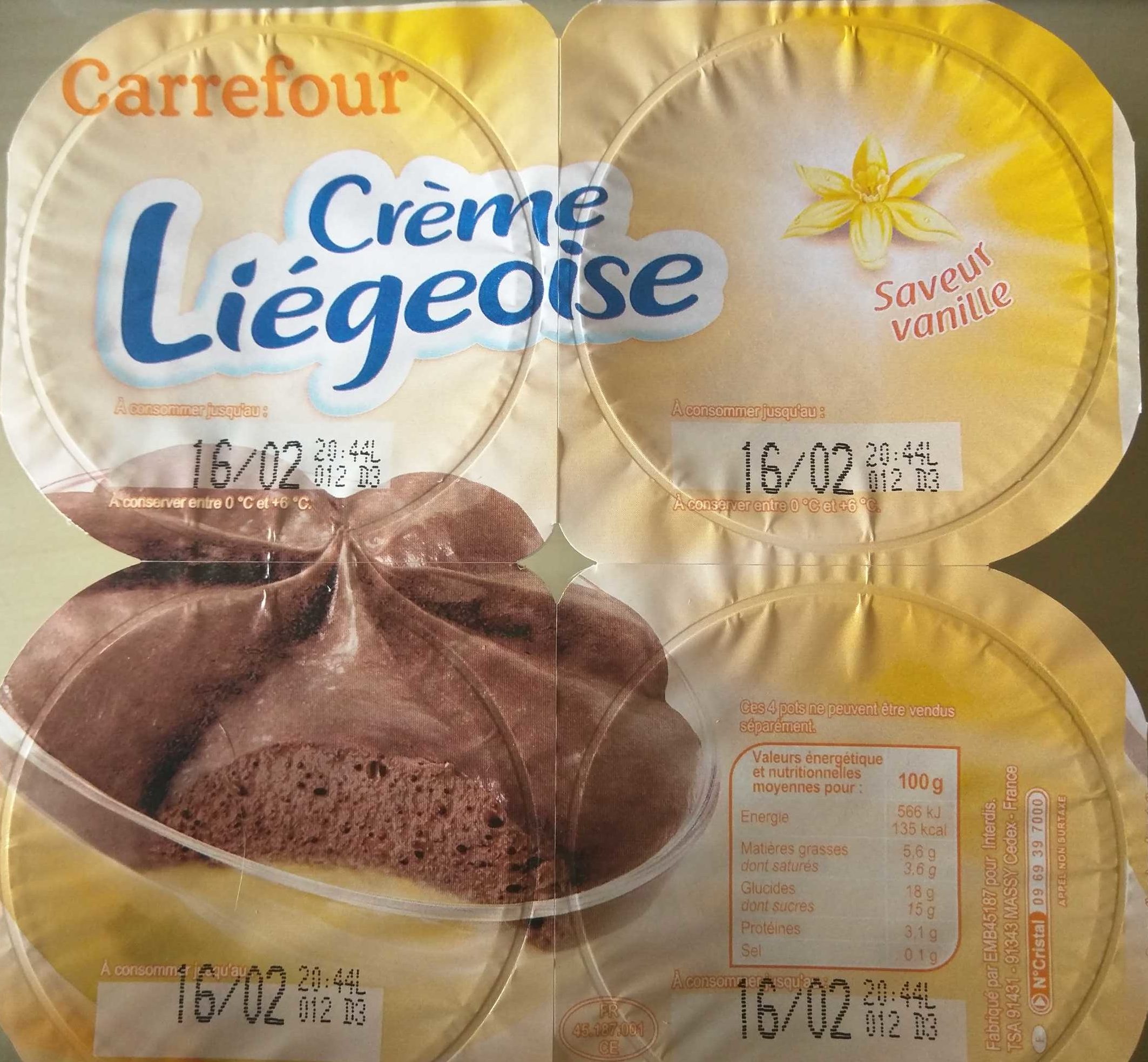 Crème Liègoise Saveur Vanille - نتاج - fr