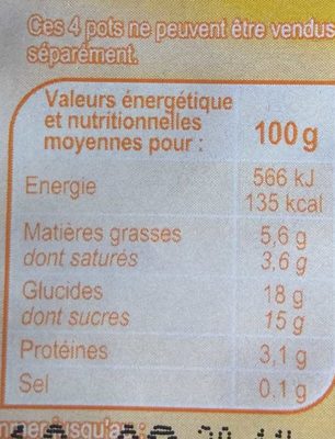 Crème Liègoise Saveur Vanille - حقائق غذائية - fr