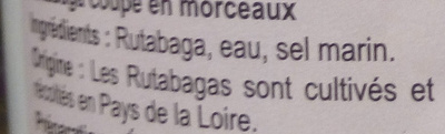 Rutabaga des Pays de la Loire - Ingrediënten - fr