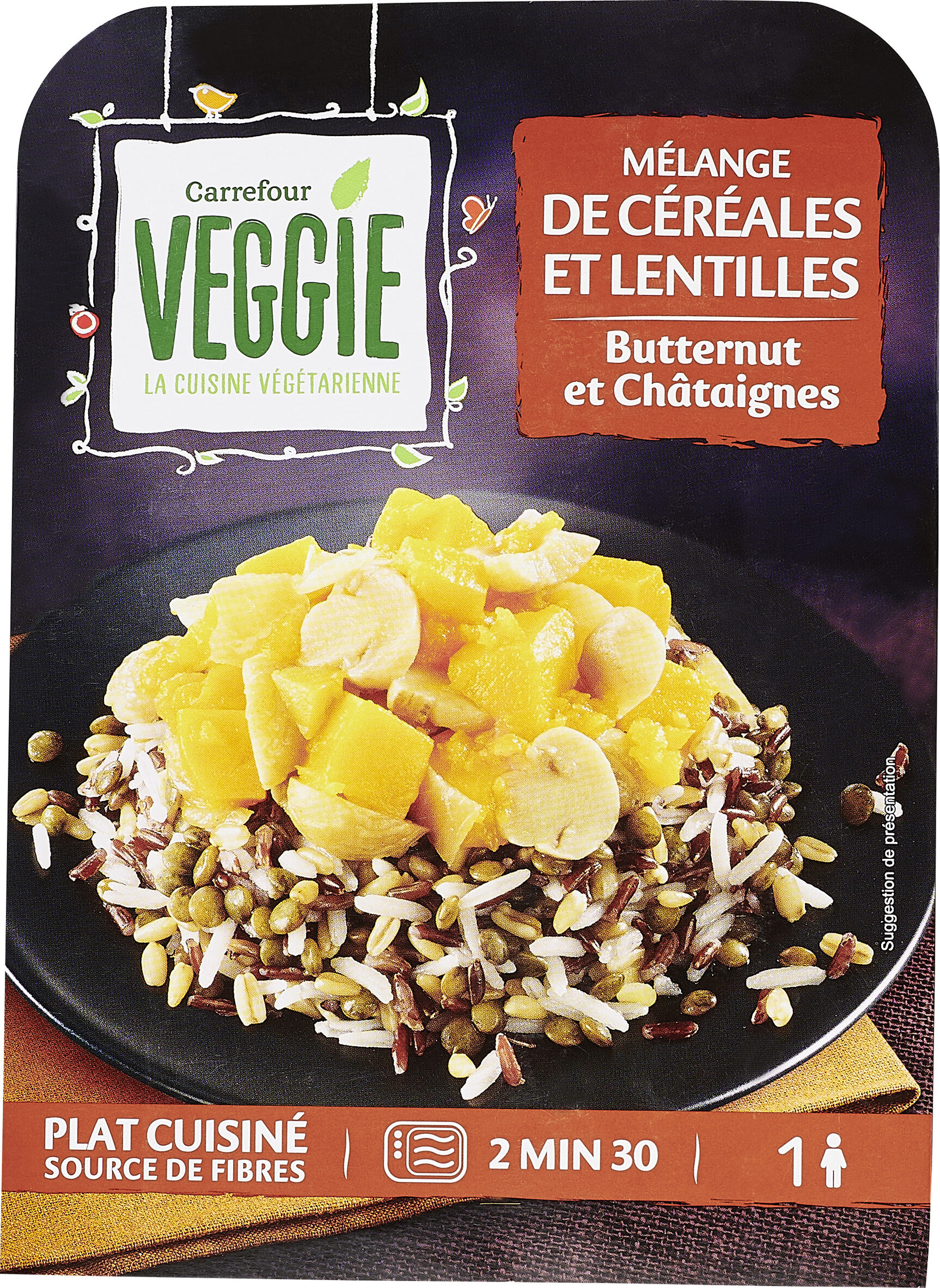 Mélange de céréales et lentilles Butternut et châtaignes - Produkt - fr
