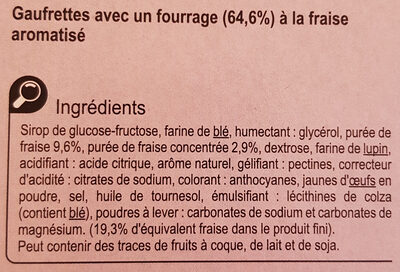 Fines gaufrettes goût fraise - Ingredienti - fr