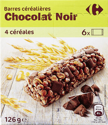 Barres aux céréales (36,1%) avec chocolat noir . - Producto - fr