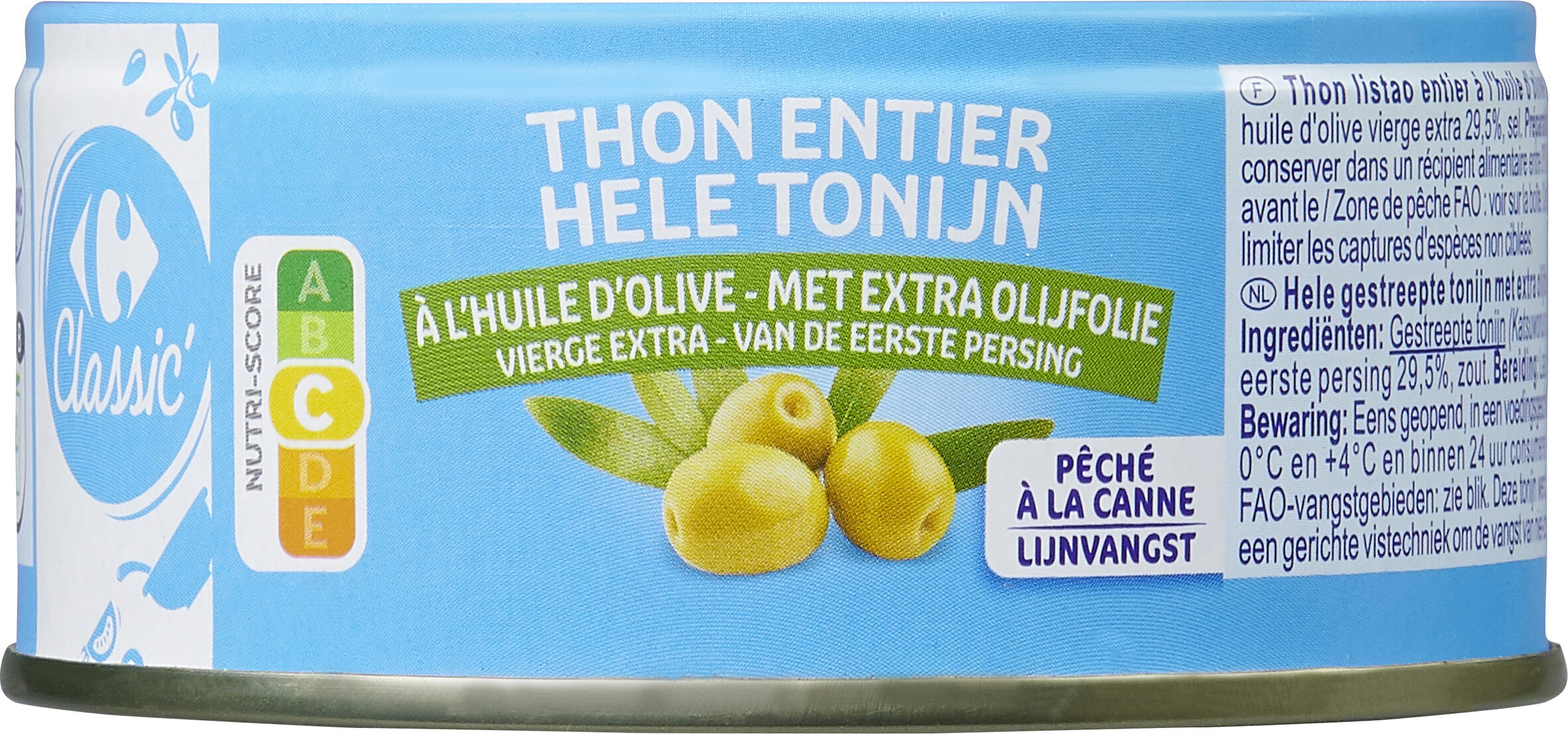 Thon entier à l'huile d'olive vierge extra - Produit