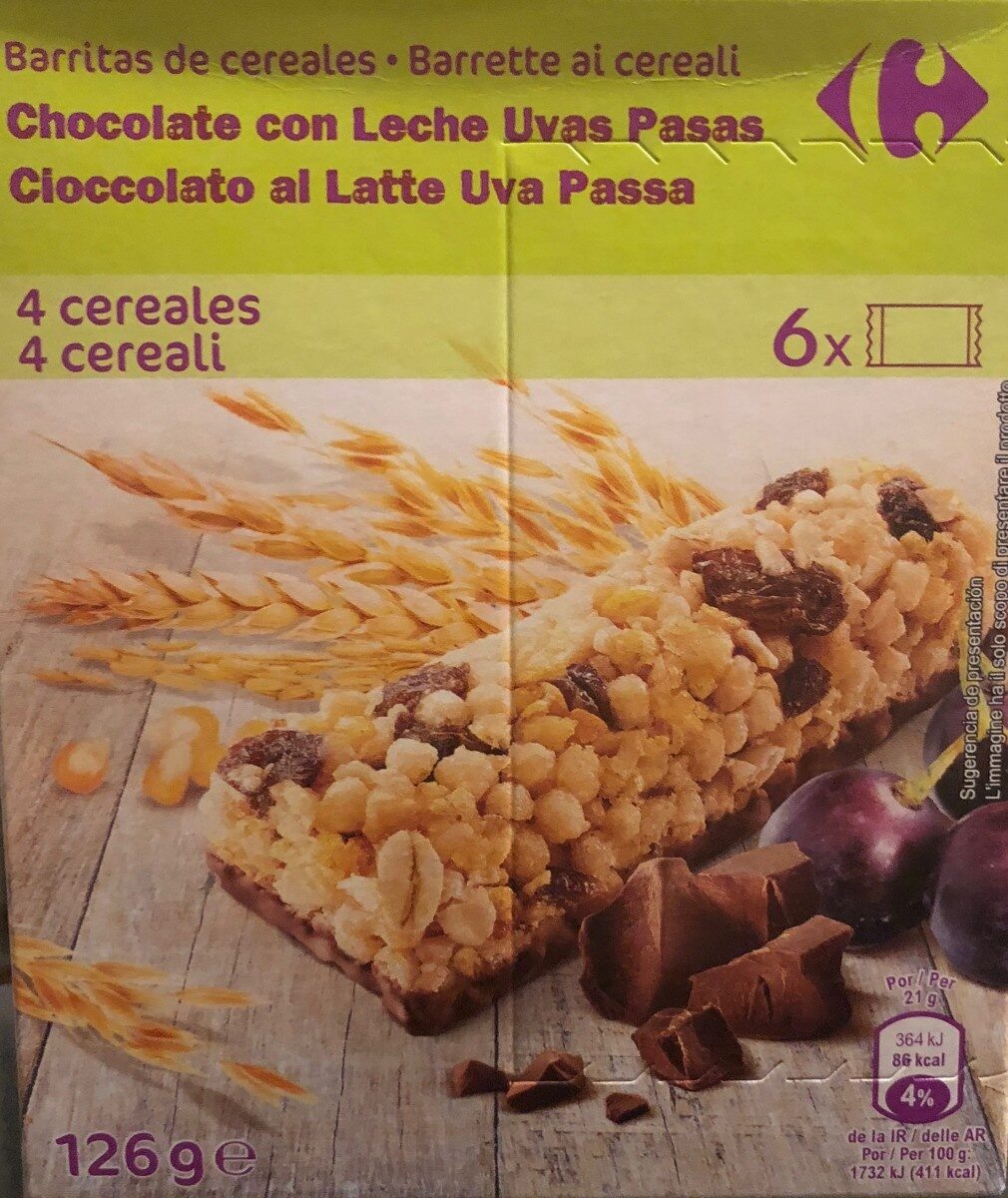 Barritas de cereales Chocolate y pasas - Prodotto - es