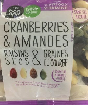 Cranberries & amandes - Product - fr