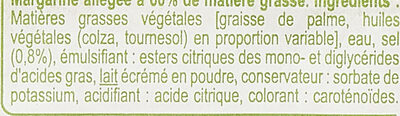 Margarine allégée - Ingredientes - fr