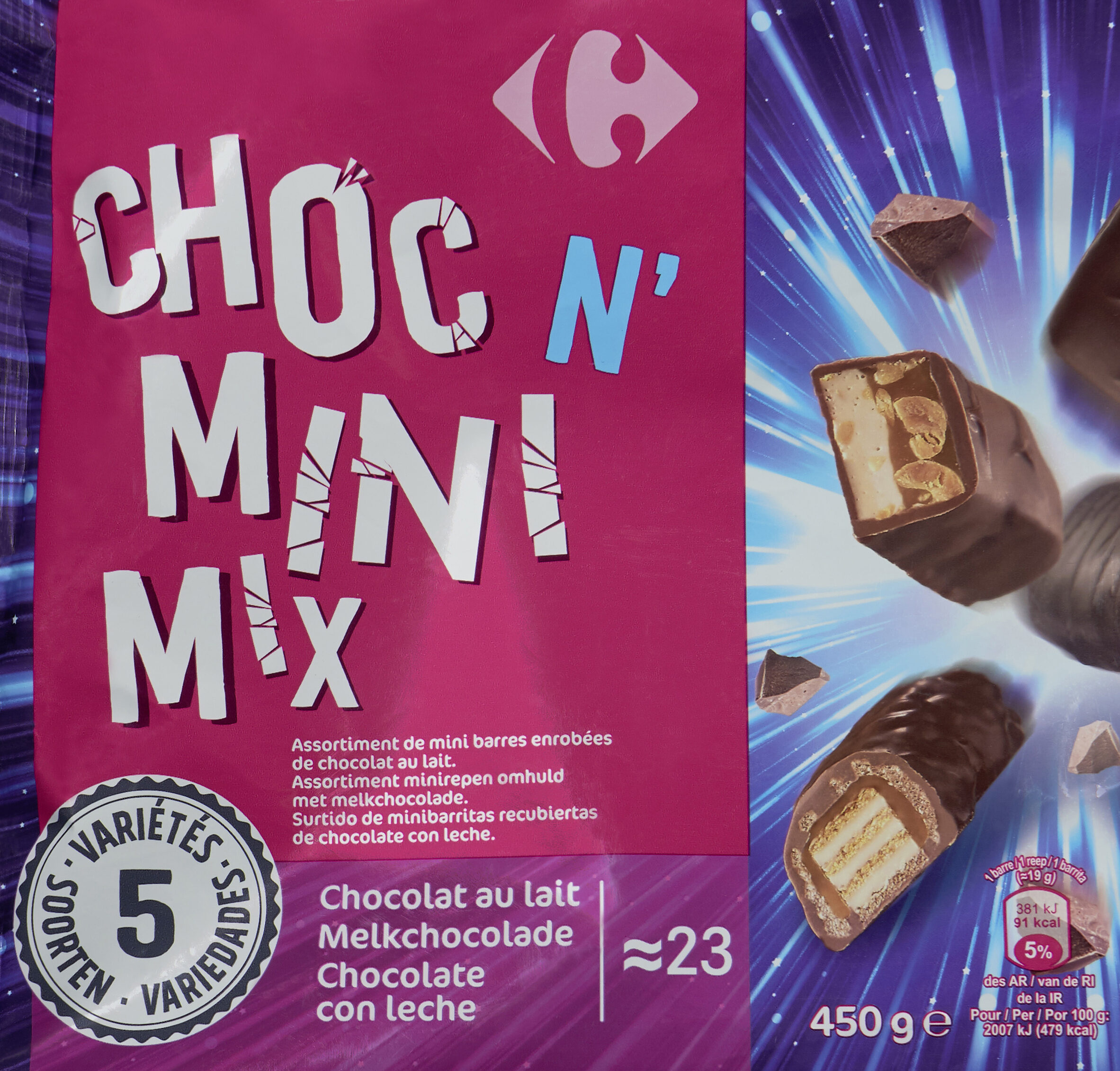 Mini barres chocolatées 5 variétés - Producte - fr