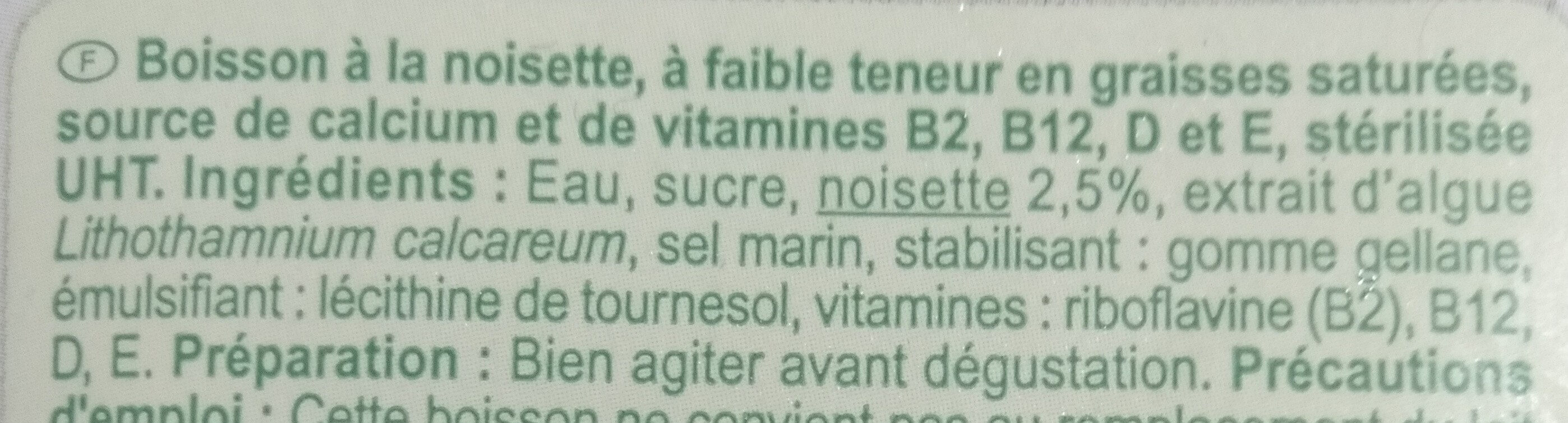 Noisette végétal - Ingredients - fr