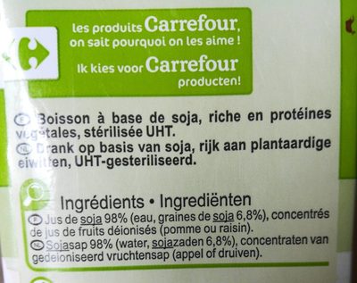 Boisson soja nature - Ingredients - fr