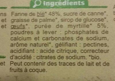 Lunettes à la myrtille - Ingredients - fr
