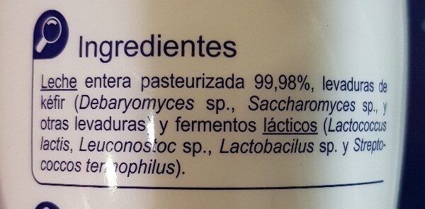 Kefir Liquido Natural - Ingrédients - es