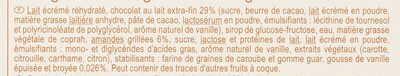 Chocolat au lait - amandes, cœur vanille - Ingredients - fr
