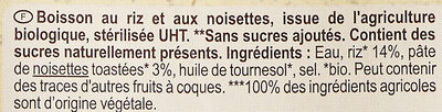 Riz noisette - Ingredienser - fr