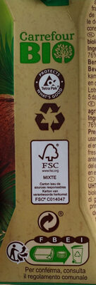 Lait de coco - Instruction de recyclage et/ou informations d'emballage