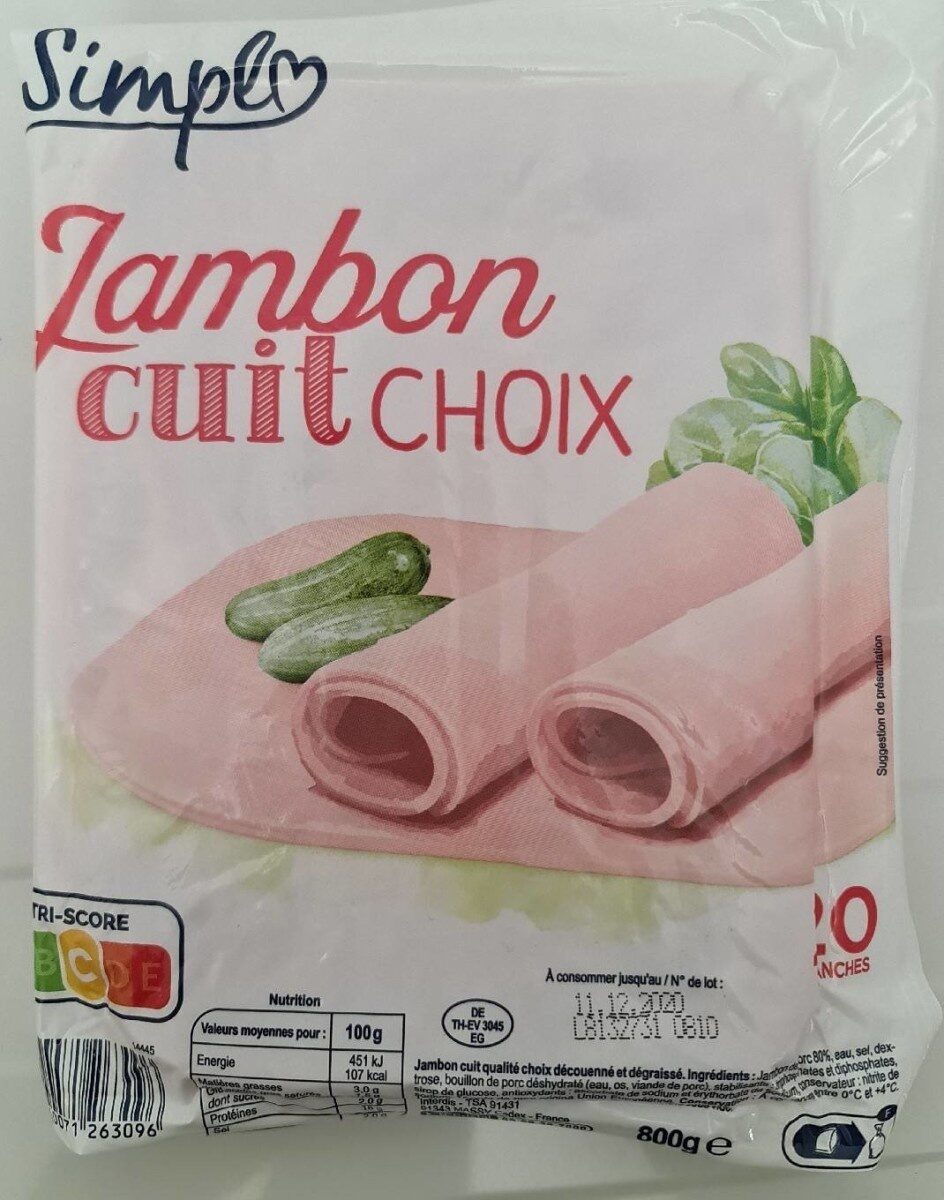 Jambon cuit choix - Produit