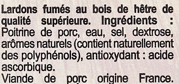 Lardons fumés - Ingrediënten - fr