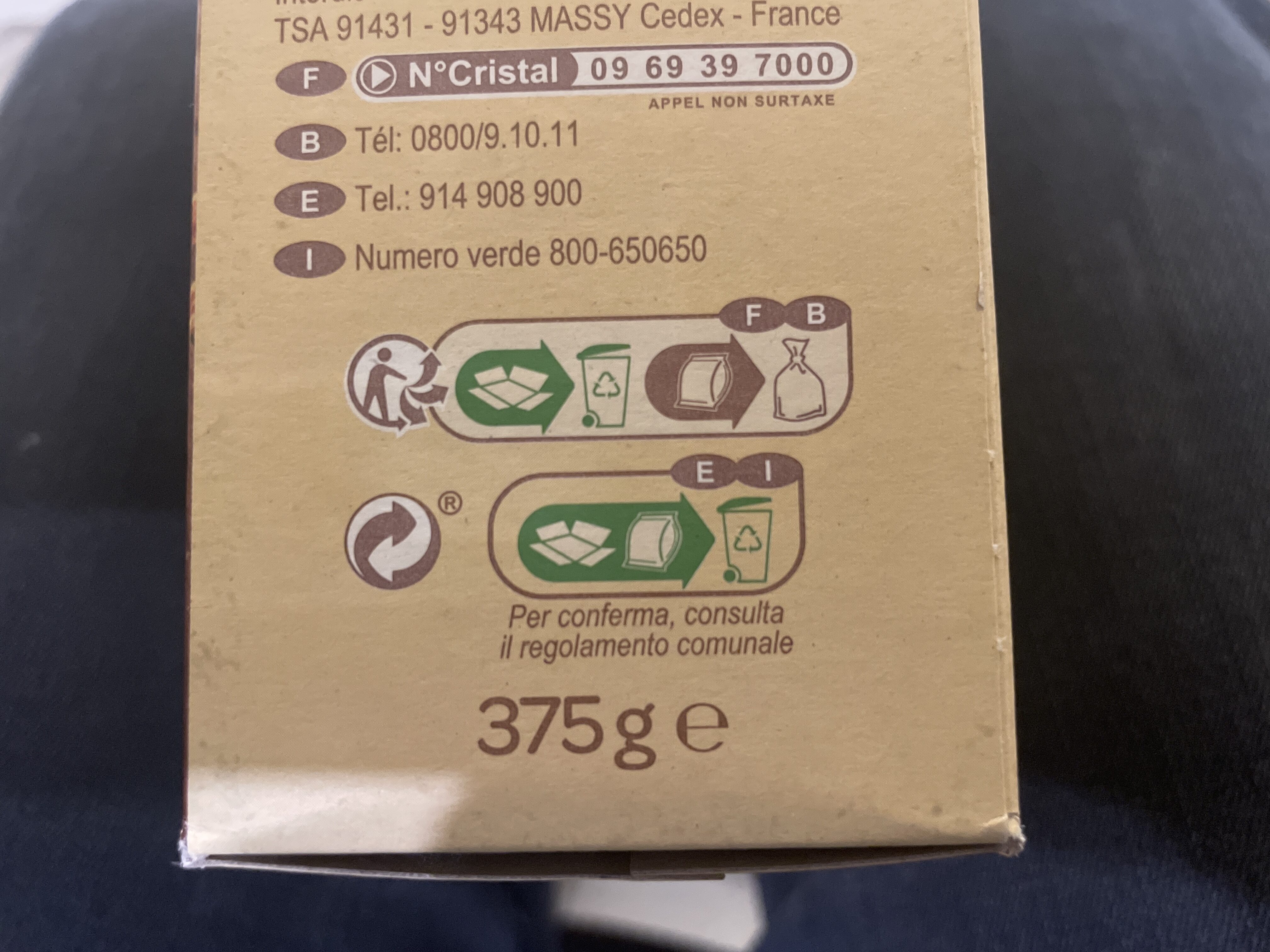 Pétales au chocolat - Instruccions de reciclatge i/o informació d’embalatge - fr