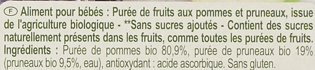 Compote pomme pruneau - Ingredienti - fr