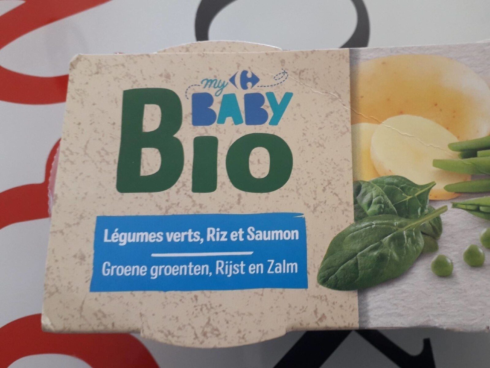 petit pot bébé Baby Bio Légumes verts, riz et saumon - Product - fr