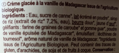 Bio Vanille de Madagascar - Ingrediënten - fr