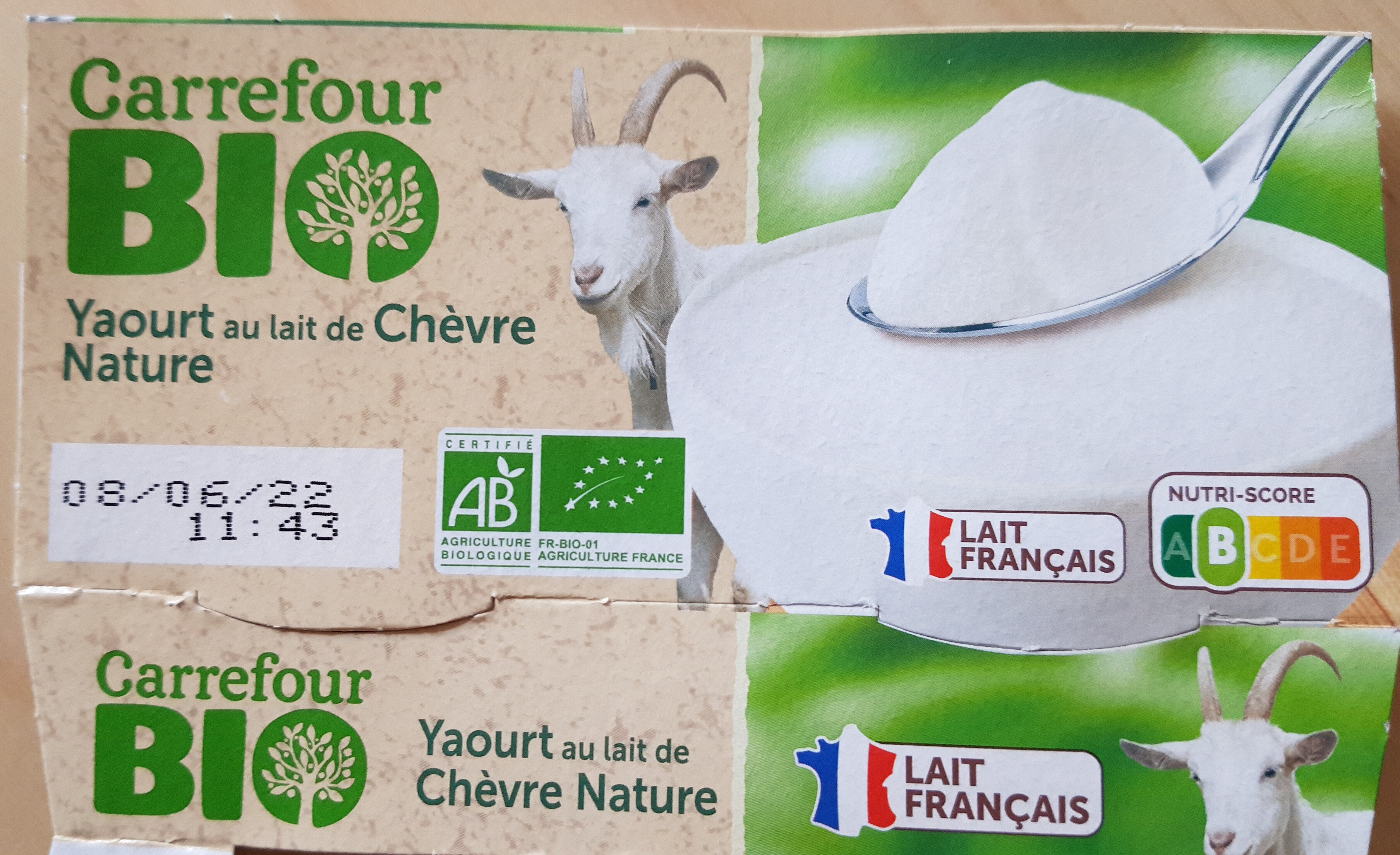 Yaourt au lait de chèvre nature bio - Produit