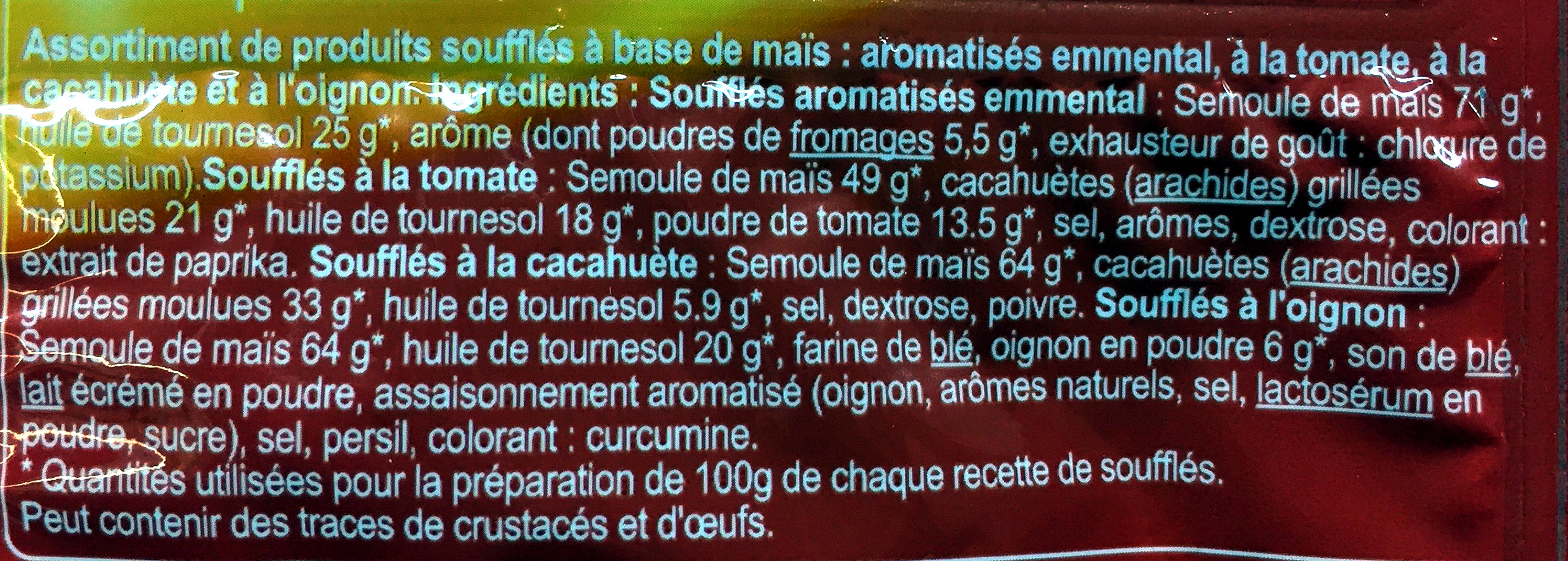 Assortiment de soufflés - Ingredients - fr