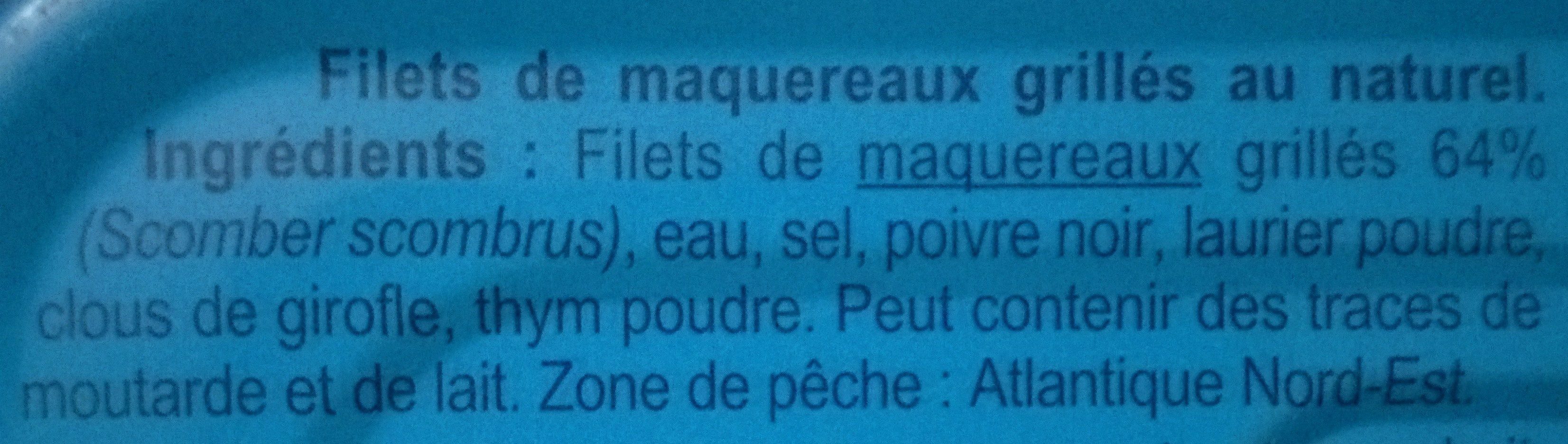 Filets de Maquereaux Grillés - Ingrediënten - fr