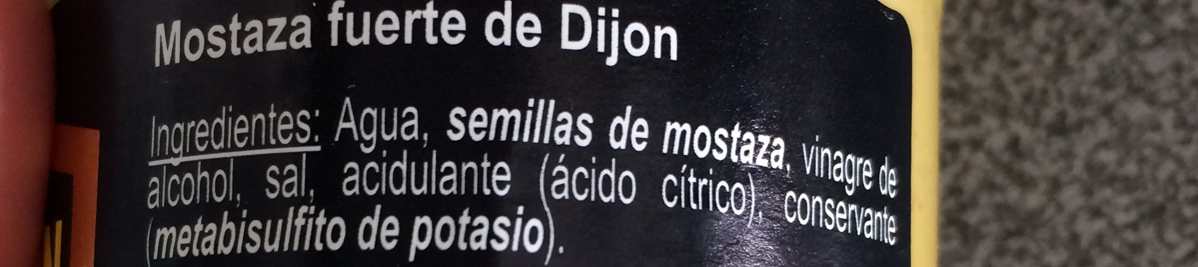 Mostaza de Dijon - Ingredients - es