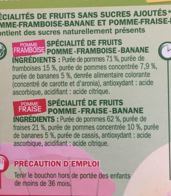 Compote fraise/framboise - Ingredients - fr