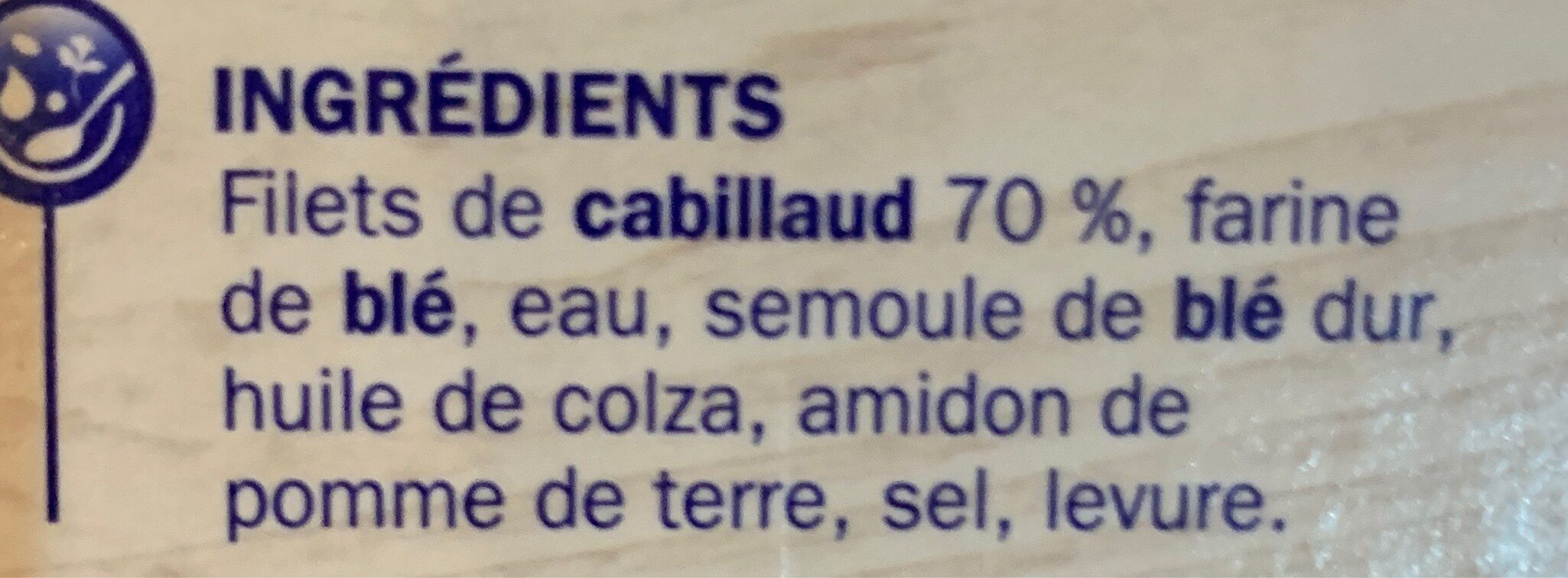 Tranches panées de Cabillaud x8 - Ingrédients
