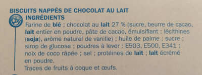 Biscuit Choco Chocolat au Lait - Ingredienser - fr