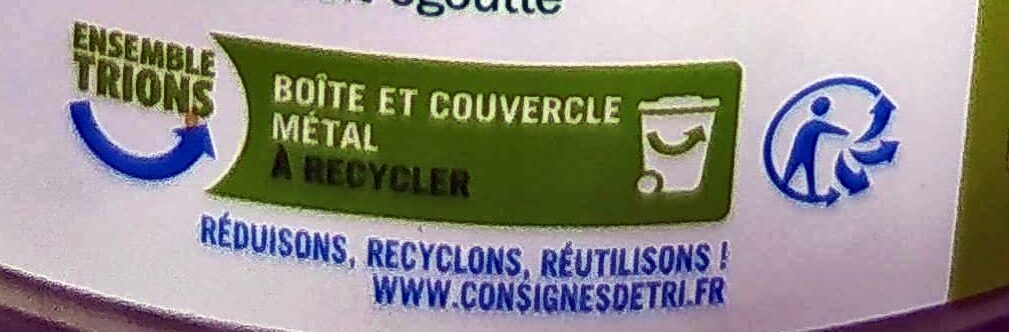 Haricots verts extra fins 4/4 - Instruction de recyclage et/ou informations d'emballage
