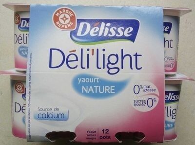 Déli'light - Yaourt nature 0% - Product - fr