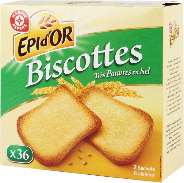 Biscottes sans sel x 34 - Product - fr