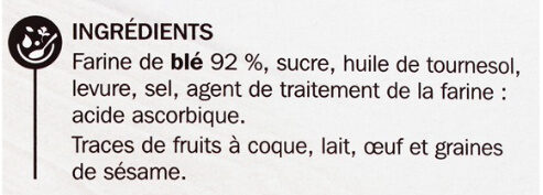 Pains grillés au Froment - Ingredients - fr