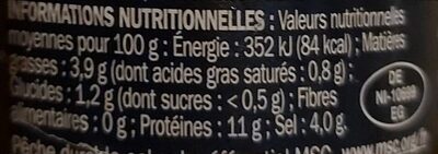 Oeufs de lompe -noirs - Nutrition facts - fr