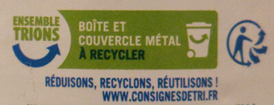 Haricots rouges - Instruction de recyclage et/ou informations d'emballage